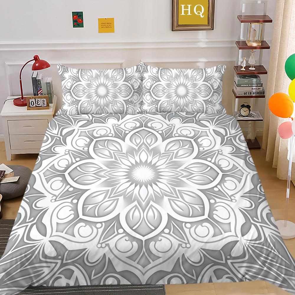 Bedding Set Cover 3D Mandala Printed Luxury Bedroom Decoration King Size Teens Duvet Cover Set