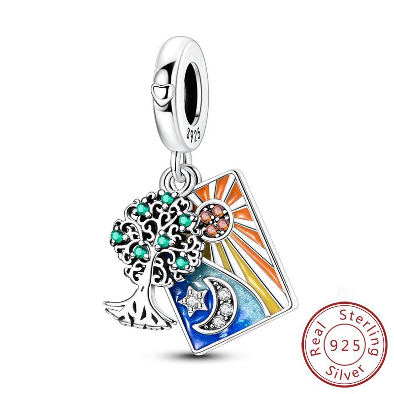 Charm Pendant Copper Tree Of Life Love Happy Family Charm Bead Fit Original Bracelet Necklace Diy Jewelry For Women