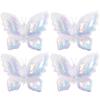 4pcs Iridescent Balloon Heart-Shaped Pentagram Butterfly Laser Transparent Balloon Birthday Wedding Party Decor Supplies