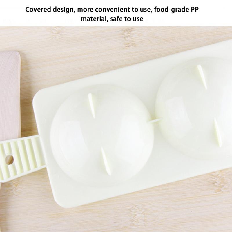 1Pcs Microwave Eggs Poacher Double Cup Egg Boiler Food Grade Kitchen Tableware Steam Egg Bowl Egg Cooker Cooking Tools