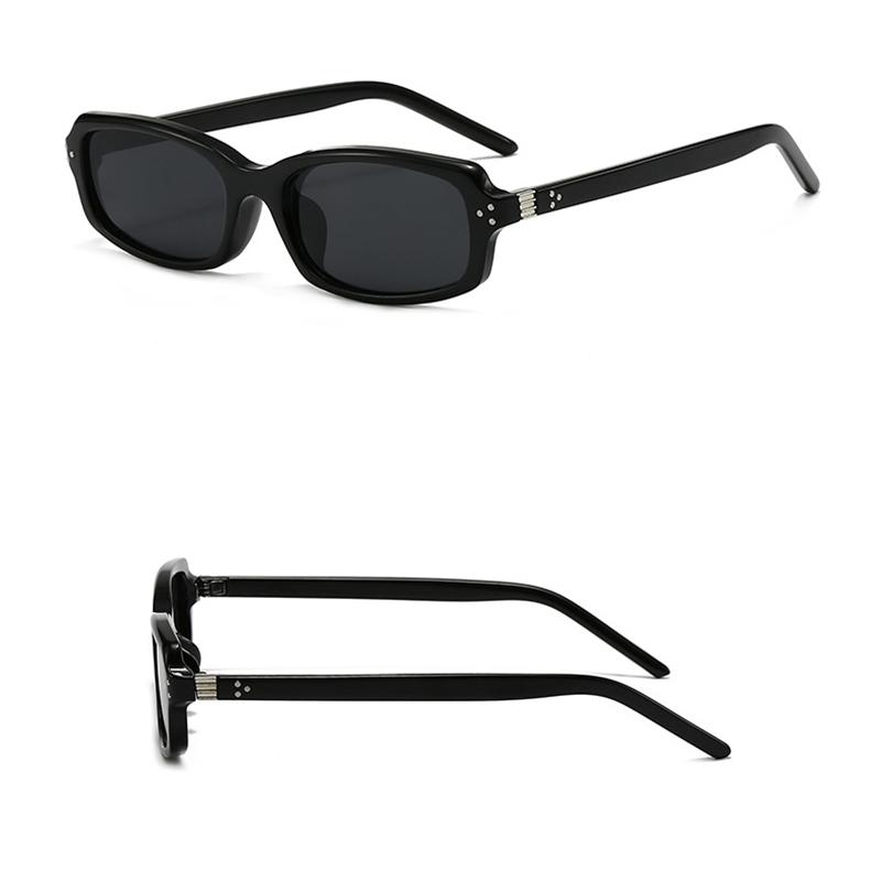 Vintage  Rectangle Sunglasses Women For Men Luxury Brand Designer Sun Glasses Punk Popular Outdoor Driving Rivet Shades Uv400