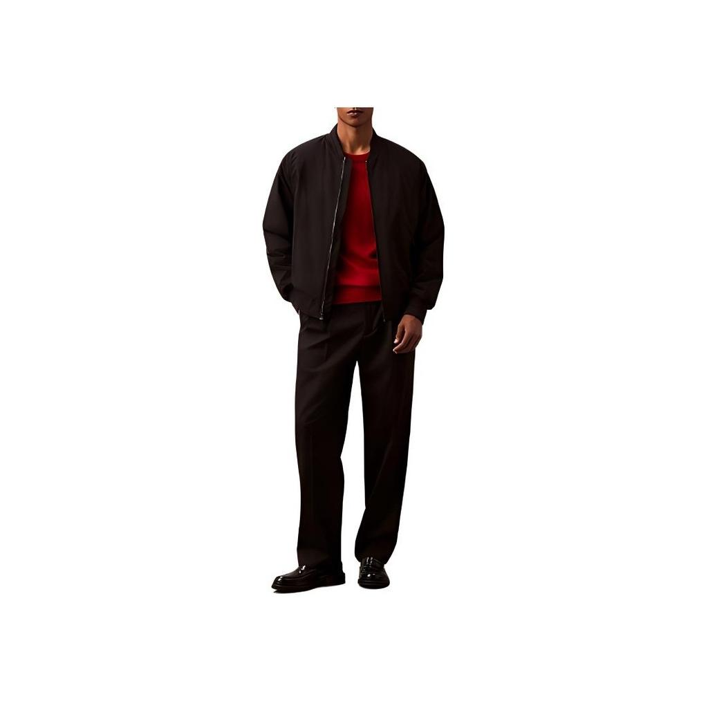 Calvin Klein Comfortable Solid Color Minimalist Long Sleeve Jacket Men Jackets Black 00040EM567-UB1