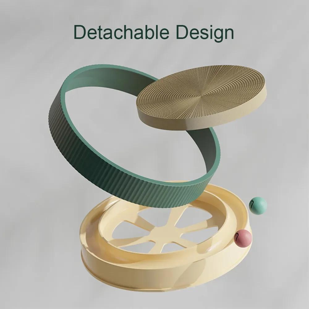Round Cat Scratcher Bed Cat Scratching Board with Ball Toy Cat Scratcher Funny Sharpen Nails Scraper Can Replace Nest for Cats