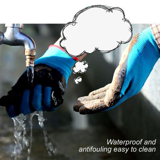 1Pair Anti-slip Waterproof Work Gardening Planting Pruning Protective Gloves