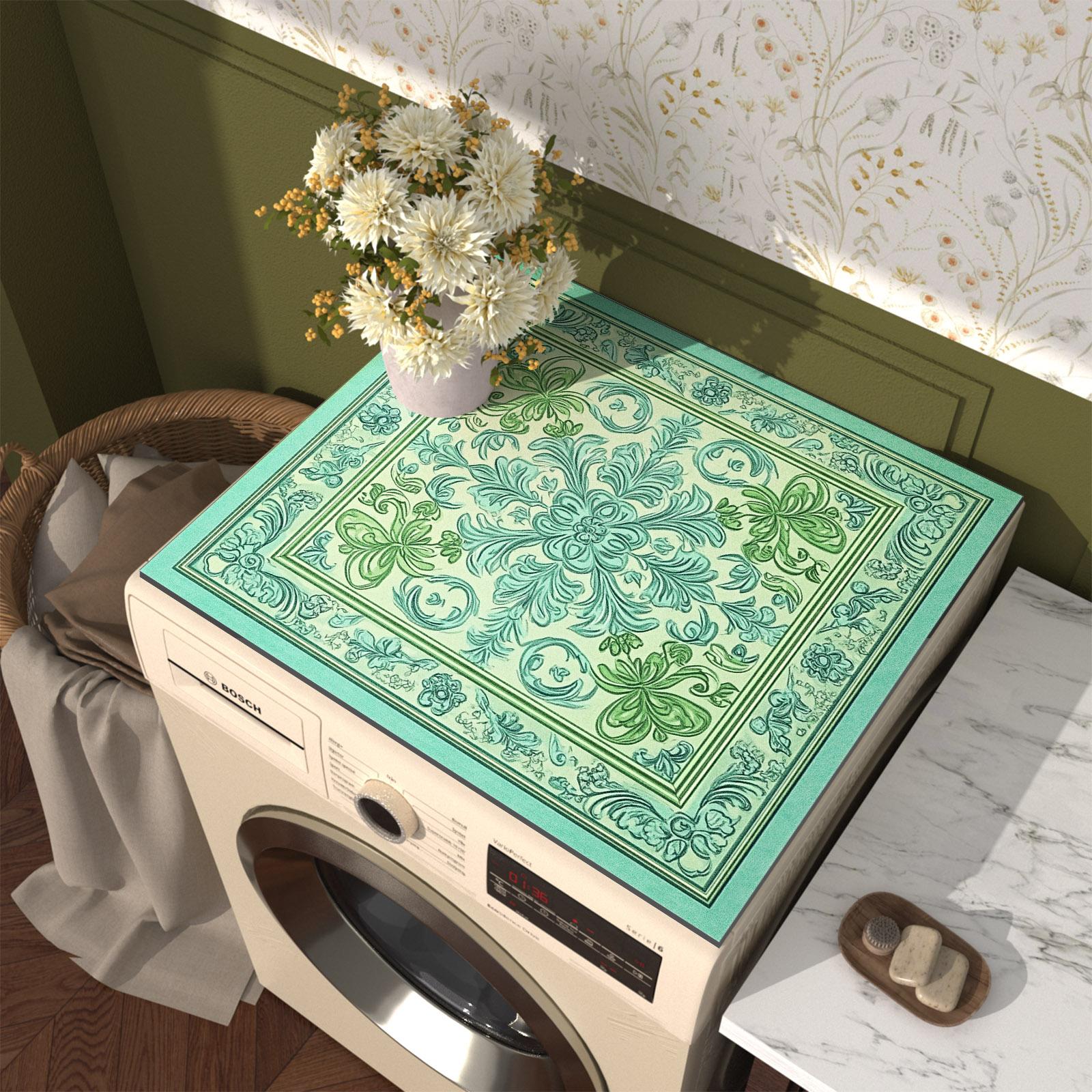 Водонепроницаемый пылезащитный чехол для стиральной машины коврик-протектор для верхней части духовки микроволновой печи холодильника коврик для слива кофе настольная подставка 50cmx60cm 3980₽