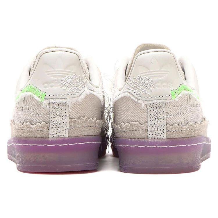 Youth of Paris X Adidas Campus 80s White Unisex Sneakers Crystal-White Grey-One Solar-Green ID6805
