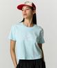 Ellipse Semi-Crop T-Shirt (W) - Light Blue