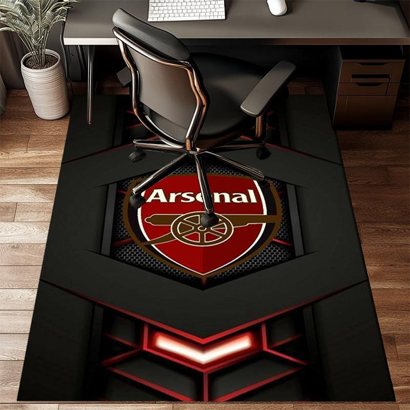 Arsenal Football Club Wappen Aufdruck Büro Teppich Stuhl Kissen Eingangsbereich Teppich, Teppiche für Wohnzimmer, Schlafzimmer Weihnachtsgeschenke