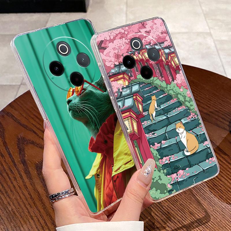 Jelly Casing For Vivo Y300 Pro Y300 Pro+ T4 Capa Clear Silicone Soft TPU Back Cover For Vivo IQOO Z10 Cute Rabbit Cat Phone Case