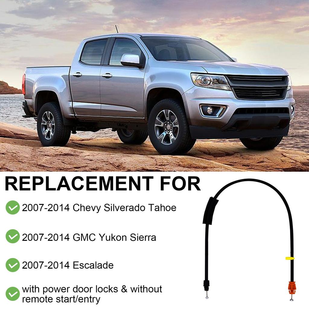 1ks Vnitřní lanko uvolňovací západky kliky dveří auta pro Chevy Silverado Tahoe Sierra 2007-2010 2011 2012 2013 Pravá přední