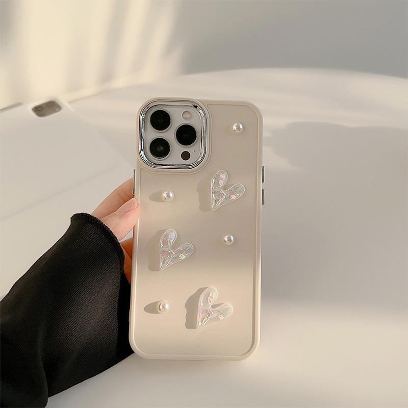 Ins Style Pearl Love Phone Case for IPhone16promax for Apple 14 Colorful 17 Creative 13 Female Model