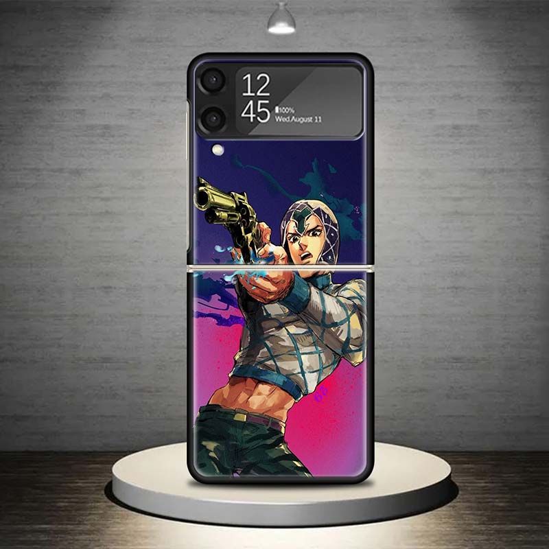 JoJo Adventure Guido Mista Phone Case For Samsung Galaxy Z Flip 7 6 5 4 3 5G Shockproof Cover Z Flip7 Flip6 ZFlip5 Flip3 Flip4 L