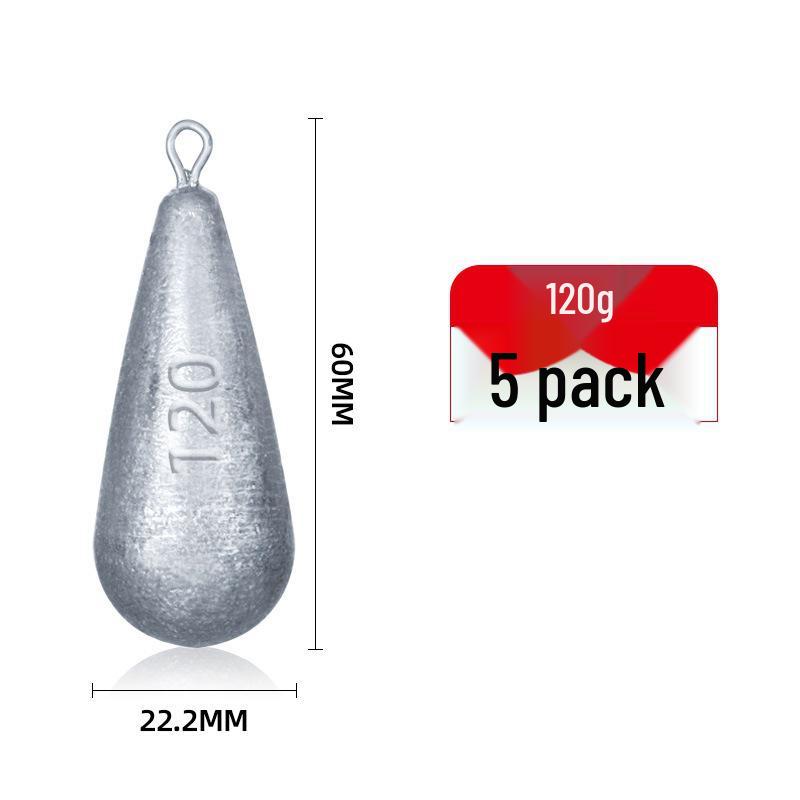 Aluminum Anti-Snagging Water-Drop Sinker for Long-Distance Off-Bottom Raft Fishing
