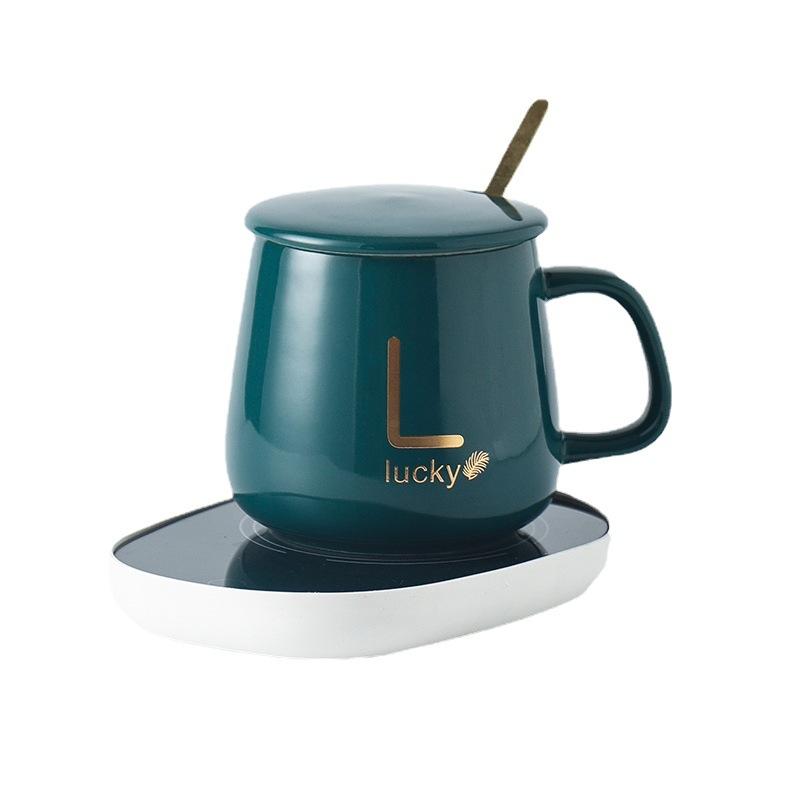55 Degree Ceramic Heating Cup Gift Box Business Office Home Hot Milk Heating Coffee Cup Boiling Water Thermostat Cup
