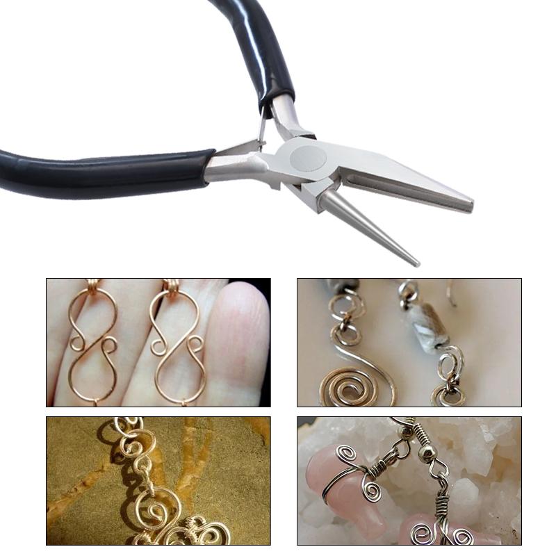 5'' Round Concave Pliers 1PC Wire Looping Pliers Precision Wire Bending Tools for DIY Jewelry Making Hobby Projects