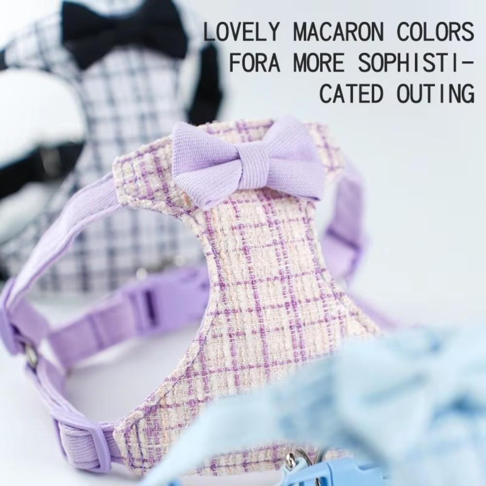 Breathable Mesh Dog Chest Harness Bow Anti-Escape Harness Trendy Pet Chest Harness Pet Walking