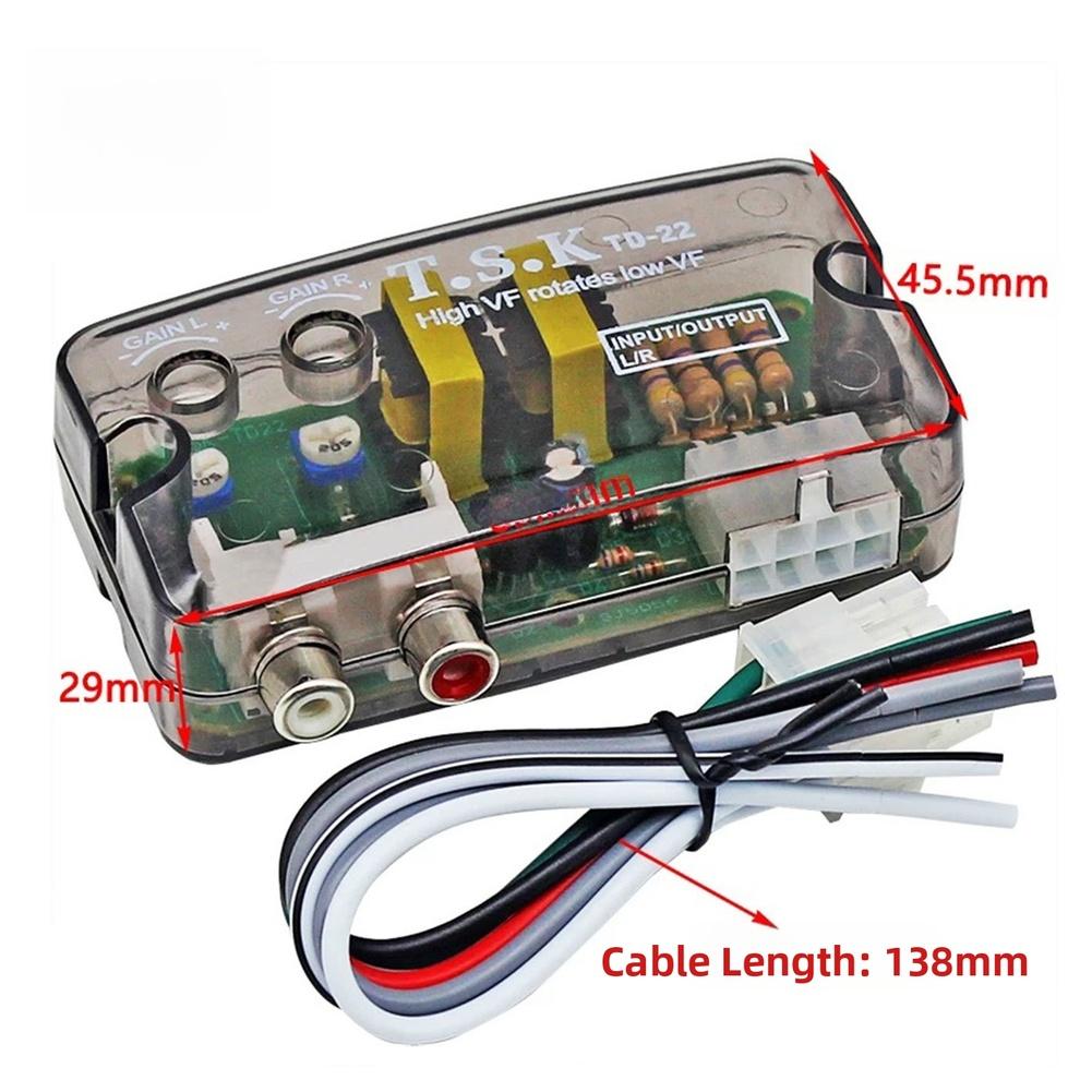 TD22 Car Audio Converter Adapter Line Level to For RCA for 2 Channel or 4 Channel Stereos without For RCA Outputs