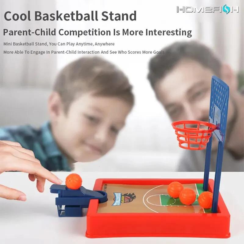 Mini Desktop Basketball Hoop Toys Finger Basketball Shooting Machine Kids Train Hand Eye Coordination Interactive Tabletop Game