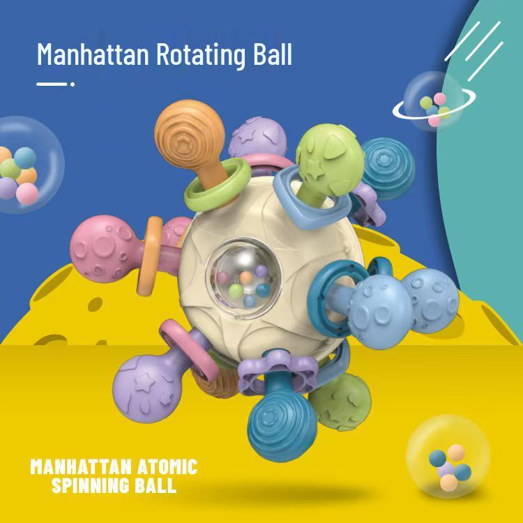 

Силіконовий прорізувач для зубів для дітей: М ячик для стискання рук для раннього розвитку та пізнання кольорів Pink Grasp Ball [English Box]