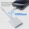 Dual Port Card Reader Adapter Compatible with IOS Android Mobile Phones Portable Memory Transfer Connector Universal Computer