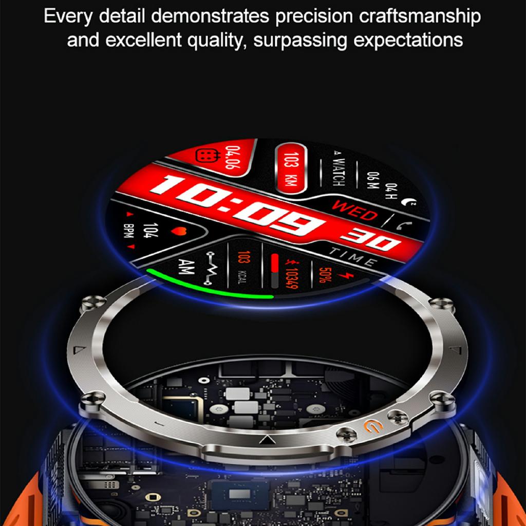 HT30 Silikonarmband 1,7-Zoll Smartwatch Gesundheitsüberwachung Kompass Sportuhr