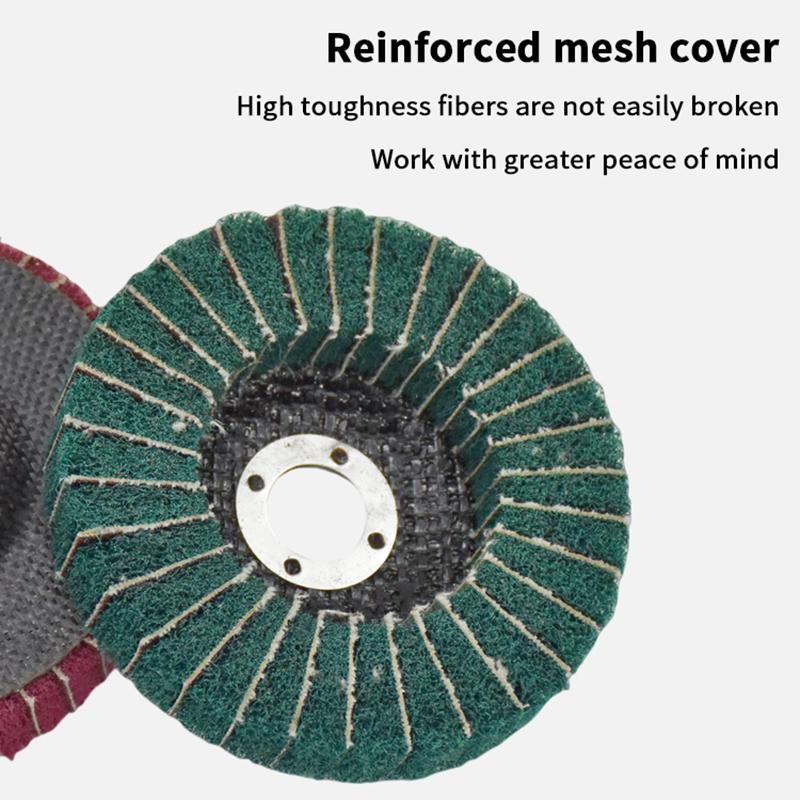 100/115/125Mm Grinding Wheel For Angle Grinder Nylon Fiber Flap Polishing Wheel Disc 5 Inch Non-Woven Grinding Wheel Metal Wood