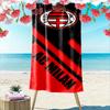Giant Beach Towel with AC Milan Red Black Crest, Quick Dry Microfiber, Soft Absorbent, for Soccer Fan Beach Pool Travel