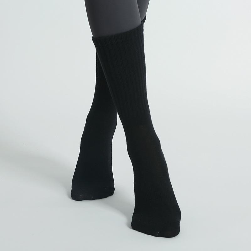 

Нескользящие длинные носки для йоги Bodhi Grip на осень и зиму One Size чёрный