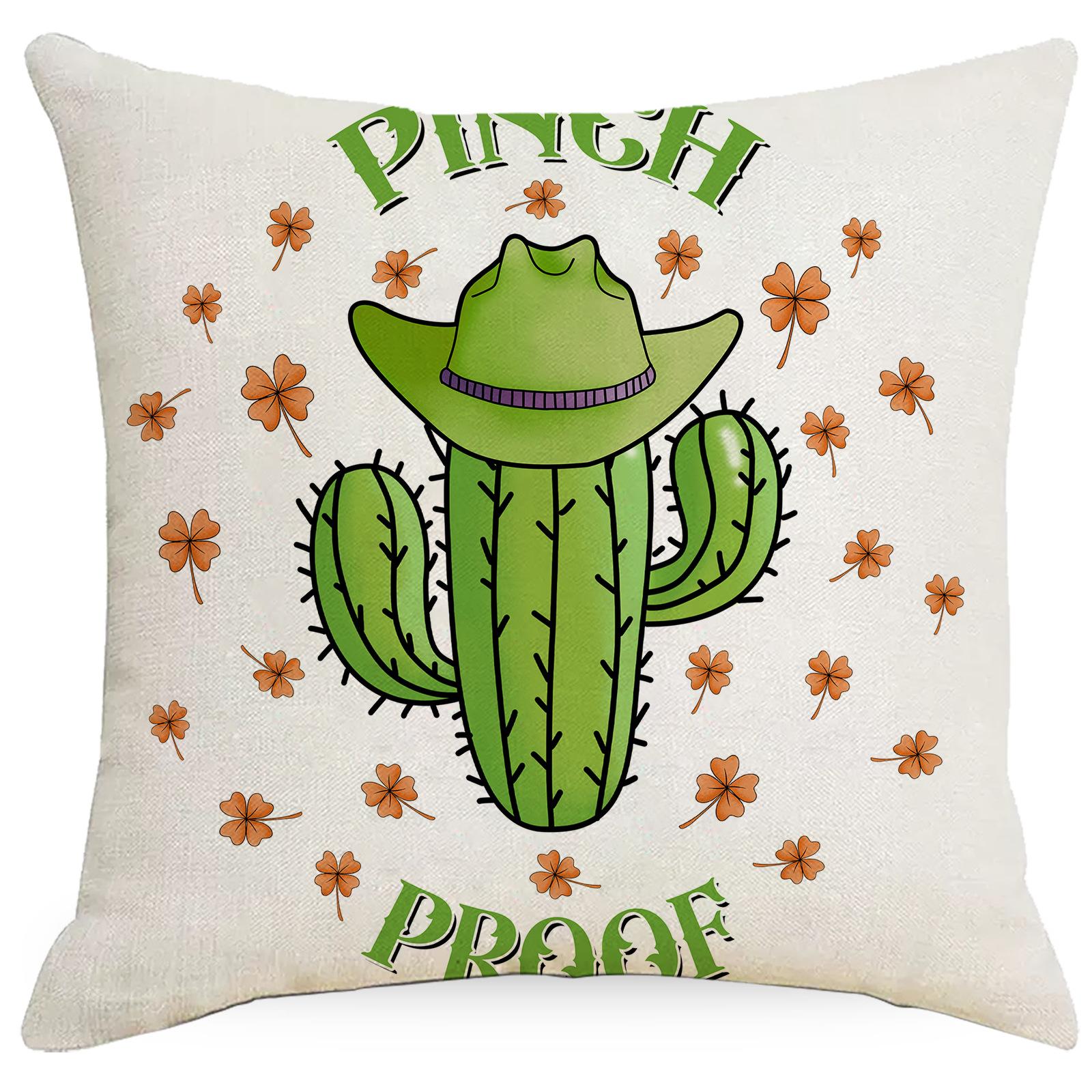 

New St. Patrick s Western Denim Style Irish Festival Pillowcase Decorative Cushion Cover 45 * 45Cm