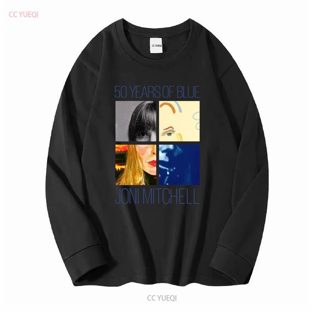 Joni Mitchell 50 Years of Blue in White T Shirt Full Size S To 5XL LL1637 vintage Washed Top For Everyday Wear Unisex Soft