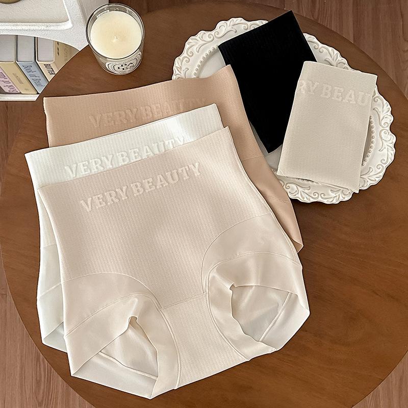 Ladies Summer High Waist Light Belly Lift Hip No Trace Breathable 10A Antibacterial Briefs
