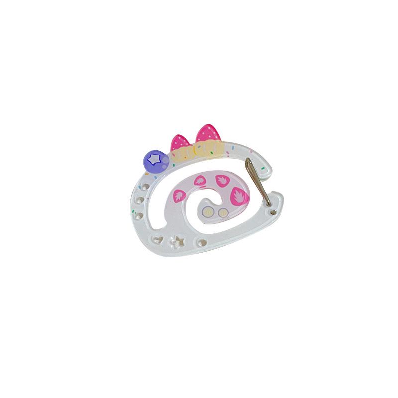 Kawaii Acrylic Irregular-Shaped Multi-Functional Carabiner Keychain – Japanese Cartoon Style Climbing Buckle