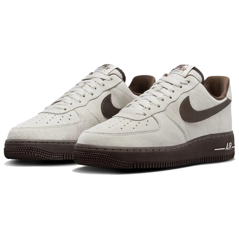 Nike Air Force 1 07 Low "Light Orewood Brown/Baroque Brown" Bequeme Vielseitige Rutschfeste Langlebige Low-Top Sneaker Damen Sneaker Grau HQ3485-104