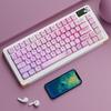 Ergonomic OQO Height Keycap Pink Flower Keycaps for Mechanical Keyboards and Gaming Setting Personalizing 127pcs