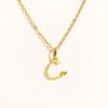 Charms Heart Initial Necklaces for Women,Gold Plated Letter Pendant Necklace, 26 Capital A-Z Stainless Steel Jewelry