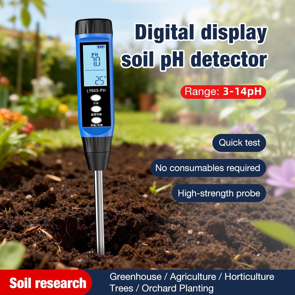 Agricultural Soil detector Soil PH/EC Meter High-precision Greenhouse Planting Conductivity Salt Moisture Content Tester