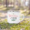 Thank You Nounou French Printed Enamel Mugs Coffee Cups Drink Wine Juice Mug Dessert Cocoa Milk Handle Cup Best Gift for Nounou