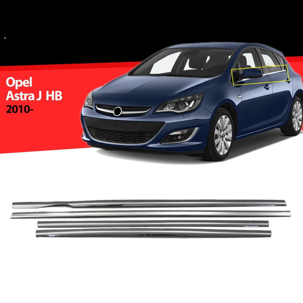 Stainless Steel Side Window Trims For Opel Astra J Hb From 2010 To 2019
