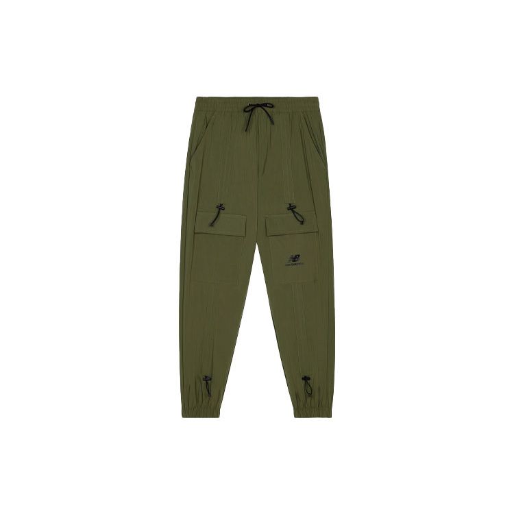 

New Balance Elastic Drawstring Joggers Men Bottoms Green AMP13380-OLG