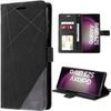 Coque pour Samsung Galaxy S23 Ultra - Fermeture Magnétique Effet Cuir Solide Élégant Noir