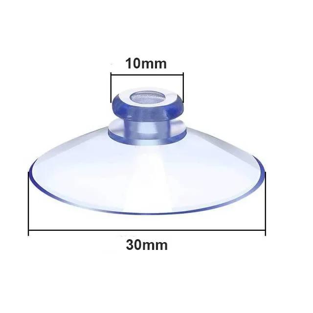 10Pcs 20/30/40mm Transparent Mushroom Head Sucker PVC Fish Tank Glass Sucker Perforated Clear Suction Cups Window Decor