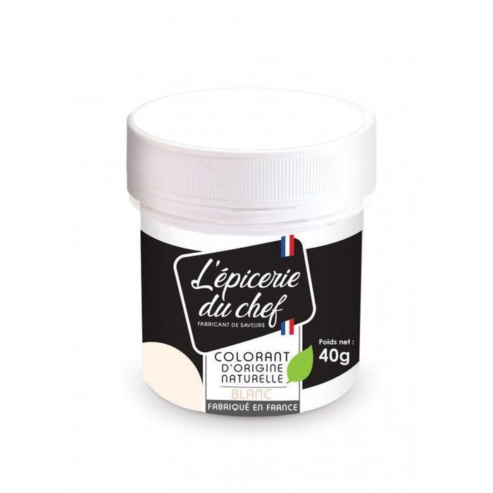 Colorant alimentaire d'origine naturelle blanc 160 g