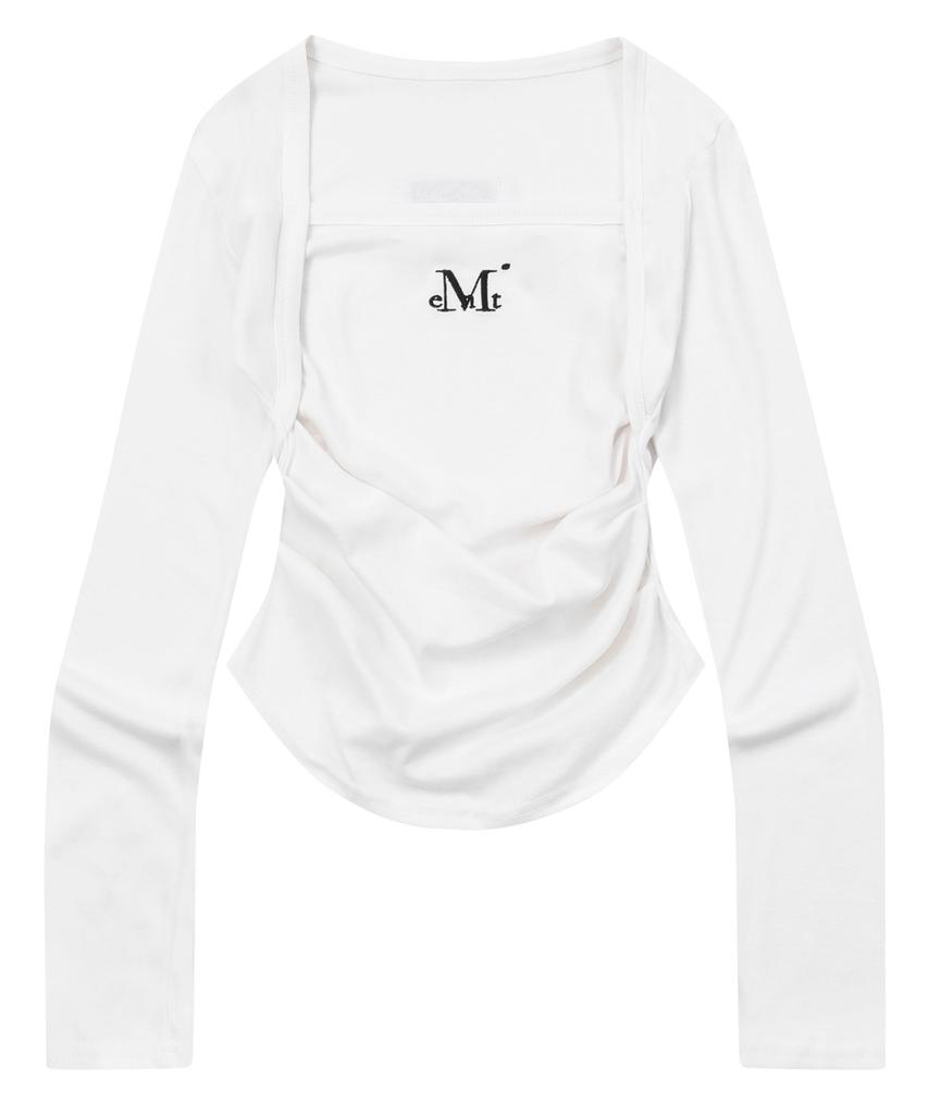 MUCENT Mia Layered Top Cardigan T-Shirt (2 Colors)