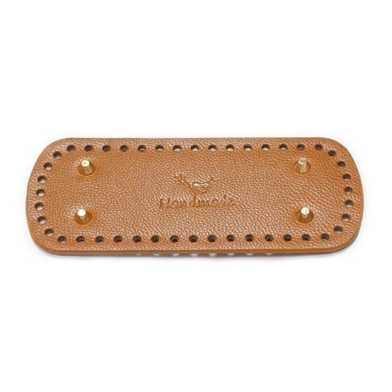 Handmade Bag Bottoms with 44 Holes Leather Oval Round Bag Base DIY Crochet Bag Accessories for Knitting Bags Bucket Bags