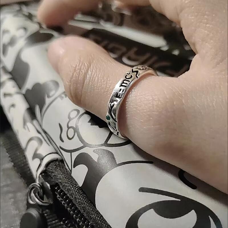 Anime Dr.Stone Anneau Ishigami Senkuu Cosplay Bague Ouverte Réglable Unisexe Bijoux Accessoires Props Cadeaux d'Anniversaire