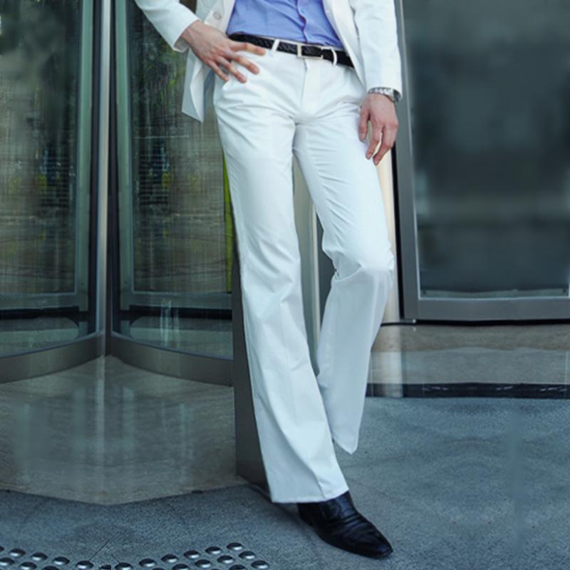 Original Design Korean Casual Flare Pants, Wrinkle-Free, Wide-Leg Suit Style for Young Men