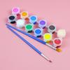 Solides 12 Aquarellpigment Keramik Malerei Pinsel DIY Kunsthandwerk Set