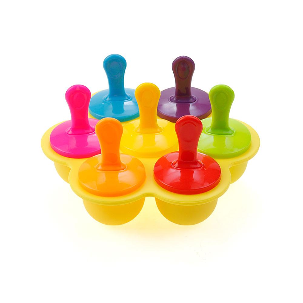 

Silicone World 9/7 Отверстий Силиконовые Формы для Эскимо DIY Форма для Мороженого на Палочке Лоток для Льда Детский Фруктовый Молочный Коктейль Коробка для Прикорма
