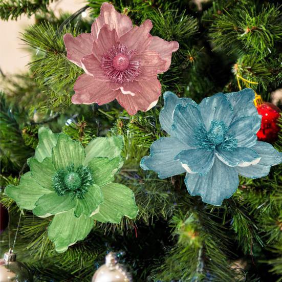 Artificial Flower Christmas Decoration DIY Christmas Tree Wreath Ornaments Faux