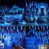 Christmas Outdoor Meteor Shower Lights, Outdoor Garden Lights, Snow Meteor Shower Lights, LED Decorations Suitable for Trees